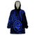 Polynesian Pride Guam Wearable Blanket Hoodie With Polynesian Tribal Tattoo and Coat of Arms Blue Version LT9 One Size Blue - Polynesian Pride