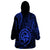 Polynesian Pride Guam Wearable Blanket Hoodie With Polynesian Tribal Tattoo and Coat of Arms Blue Version LT9 - Polynesian Pride