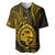 Polynesian Pride Guam Baseball Jersey With Polynesian Tribal Tattoo and Coat of Arms Gold Version LT9 - Polynesian Pride