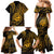 Polynesian Guam Coat of Arms Family Matching Mermaid Dress and Hawaiian Shirt Polynesian Tribal Tattoo Gold Version