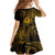 Polynesian Guam Coat of Arms Family Matching Tank Maxi Dress and Hawaiian Shirt Polynesian Tribal Tattoo Gold Version