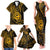 Polynesian Guam Coat of Arms Family Matching Tank Maxi Dress and Hawaiian Shirt Polynesian Tribal Tattoo Gold Version