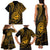 Polynesian Guam Coat of Arms Family Matching Tank Maxi Dress and Hawaiian Shirt Polynesian Tribal Tattoo Gold Version