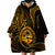 Polynesian Pride Guam Wearable Blanket Hoodie With Polynesian Tribal Tattoo and Coat of Arms Gold Version LT9 - Polynesian Pride