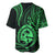 Polynesian Pride Guam Baseball Jersey With Polynesian Tribal Tattoo and Coat of Arms Green Version LT9 - Polynesian Pride