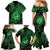 Polynesian Guam Coat of Arms Family Matching Mermaid Dress and Hawaiian Shirt Polynesian Tribal Tattoo Green Version