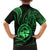 Polynesian Guam Coat of Arms Family Matching Tank Maxi Dress and Hawaiian Shirt Polynesian Tribal Tattoo Green Version