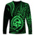 Polynesian Pride Guam Long Sleeve Shirt With Polynesian Tribal Tattoo and Coat of Arms Green Version LT9 - Polynesian Pride