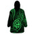 Polynesian Pride Guam Wearable Blanket Hoodie With Polynesian Tribal Tattoo and Coat of Arms Green Version LT9 - Polynesian Pride