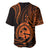 Polynesian Pride Guam Baseball Jersey With Polynesian Tribal Tattoo and Coat of Arms Orange Version LT9 - Polynesian Pride