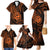 Polynesian Guam Coat of Arms Family Matching Mermaid Dress and Hawaiian Shirt Polynesian Tribal Tattoo Orange Version