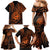 Polynesian Guam Coat of Arms Family Matching Mermaid Dress and Hawaiian Shirt Polynesian Tribal Tattoo Orange Version