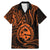 Polynesian Guam Coat of Arms Family Matching Mermaid Dress and Hawaiian Shirt Polynesian Tribal Tattoo Orange Version