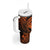 Polynesian Guam Coat of Arms Tumbler With Handle Polynesian Tribal Tattoo Orange Version