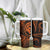 Polynesian Guam Coat of Arms Tumbler With Handle Polynesian Tribal Tattoo Orange Version