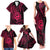 Polynesian Guam Coat of Arms Family Matching Tank Maxi Dress and Hawaiian Shirt Polynesian Tribal Tattoo Pink Version