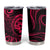 Polynesian Guam Coat of Arms Tumbler Cup Polynesian Tribal Tattoo Pink Version