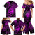 Polynesian Guam Coat of Arms Family Matching Mermaid Dress and Hawaiian Shirt Polynesian Tribal Tattoo Purple Version