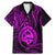 Polynesian Guam Coat of Arms Family Matching Mermaid Dress and Hawaiian Shirt Polynesian Tribal Tattoo Purple Version