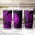 Polynesian Guam Coat of Arms Tumbler Cup Polynesian Tribal Tattoo Purple Version