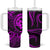 Polynesian Guam Coat of Arms Tumbler With Handle Polynesian Tribal Tattoo Purple Version