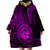 Polynesian Pride Guam Wearable Blanket Hoodie With Polynesian Tribal Tattoo and Coat of Arms Purple Version LT9 - Polynesian Pride