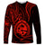 Polynesian Pride Guam Long Sleeve Shirt With Polynesian Tribal Tattoo and Coat of Arms Red Version LT9 Unisex Red - Polynesian Pride