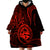 Polynesian Pride Guam Wearable Blanket Hoodie With Polynesian Tribal Tattoo and Coat of Arms Red Version LT9 - Polynesian Pride