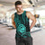 Polynesian Pride Guam Men Tank Top With Polynesian Tribal Tattoo and Coat of Arms Turquoise Version LT9 - Polynesian Pride