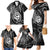 Polynesian Guam Coat of Arms Family Matching Mermaid Dress and Hawaiian Shirt Polynesian Tribal Tattoo Black Version