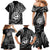 Polynesian Guam Coat of Arms Family Matching Mermaid Dress and Hawaiian Shirt Polynesian Tribal Tattoo Black Version