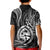 Polynesian Pride Guam Kid Polo Shirt With Polynesian Tribal Tattoo and Coat of Arms Black Version LT9 - Polynesian Pride