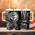 Polynesian Guam Coat of Arms Tumbler With Handle Polynesian Tribal Tattoo Black Version