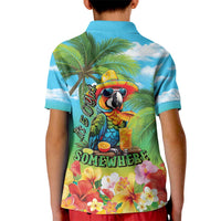 Always 5 O'clock Kid Polo Shirt Hawaiian Tropical Parrot LT9 - Polynesian Pride
