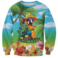 Always 5 O'clock Sweatshirt Hawaiian Tropical Parrot LT9 Unisex Blue - Polynesian Pride