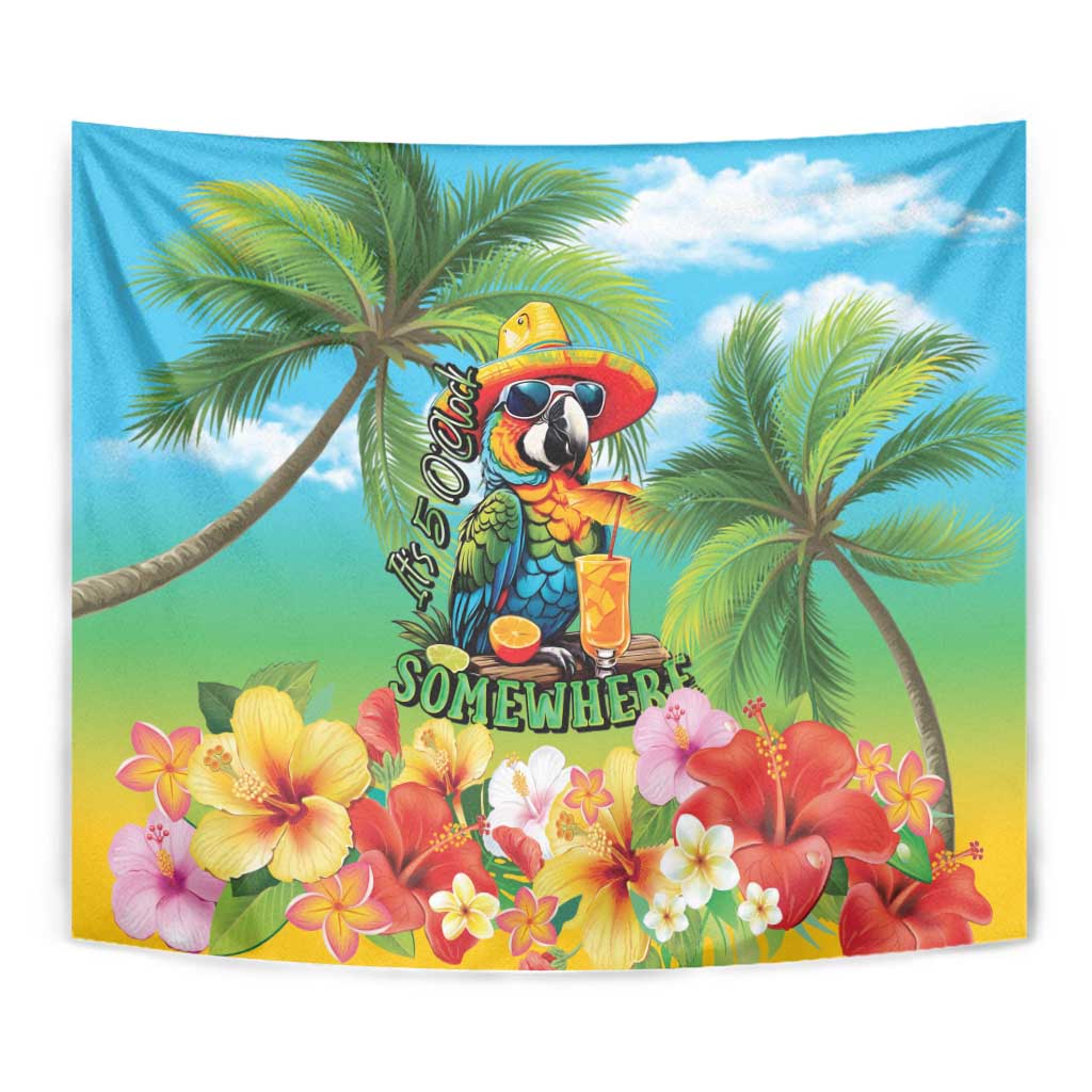 Always 5 O'clock Tapestry Hawaiian Tropical Parrot LT9 - Polynesian Pride