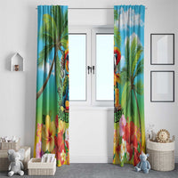 Always 5 O'clock Window Curtain Hawaiian Tropical Parrot LT9 - Polynesian Pride