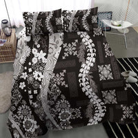 Hawaii Puakenikeni and Maile Lei Bedding Set Black Japanese Wave Style LT9 - Polynesian Pride