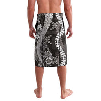 Hawaii Puakenikeni and Maile Lei Lavalava Black Japanese Wave Style LT9 - Polynesian Pride