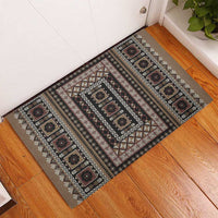 Bula Fiji Rubber Doormat Vintage Fijian Tribal Tapa Pattern LT9 - Polynesian Pride