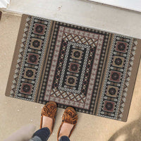 Bula Fiji Rubber Doormat Vintage Fijian Tribal Tapa Pattern LT9 - Polynesian Pride