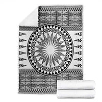 All White Tonga Malo e lelei Blanket Vintage Ngatu Tribal Pattern LT9 - Polynesian Pride