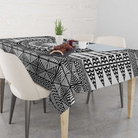 All White Tonga Malo e lelei Tablecloth Vintage Ngatu Tribal Pattern LT9 - Polynesian Pride