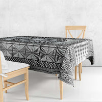 All White Tonga Malo e lelei Tablecloth Vintage Ngatu Tribal Pattern LT9 - Polynesian Pride