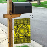 All Yellow Tonga Malo e lelei Garden Flag Vintage Ngatu Tribal Pattern LT9 - Polynesian Pride