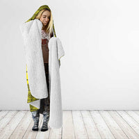 All Yellow Tonga Malo e lelei Hooded Blanket Vintage Ngatu Tribal Pattern LT9 - Polynesian Pride