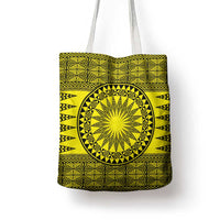 All Yellow Tonga Malo e lelei Tote Bag Vintage Ngatu Tribal Pattern LT9 - Polynesian Pride