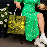 All Yellow Tonga Malo e lelei Tote Bag Vintage Ngatu Tribal Pattern LT9 - Polynesian Pride