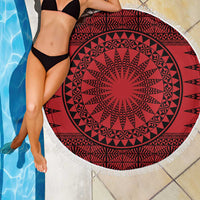 All Red Tonga Malo e lelei Beach Blanket Vintage Ngatu Tribal Pattern LT9 - Polynesian Pride
