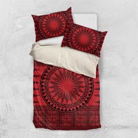 All Red Tonga Malo e lelei Bedding Set Vintage Ngatu Tribal Pattern LT9 US Twin 172cm x 218cm Red - Polynesian Pride